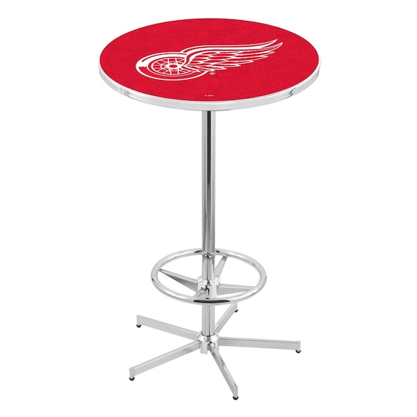 42" Chrome Detroit Red Wings Pub Table